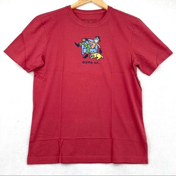 -Life Is Good Jake and Rocket Game On Mens T-Shirt NWT - Picture 1 of 9
